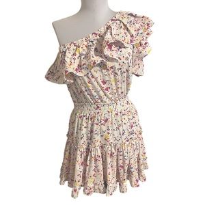 *SALE* Buddy Love Sohpia Confetti Paint Splatter off the shoulder mini dress S